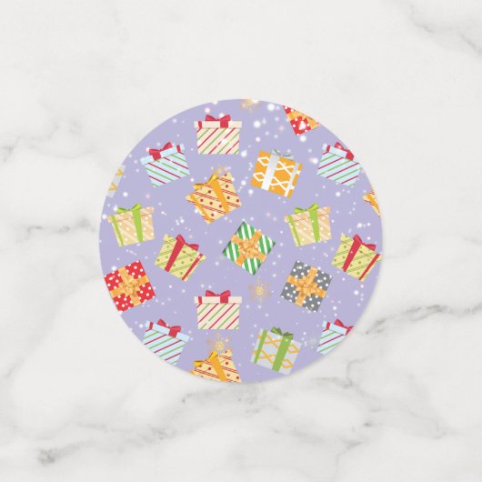 kerstcadeaupatroon confetti (Kleine voorkant)