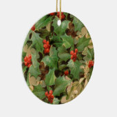 kerstcadeaupatroon — feestelijk design keramisch ornament (Rechts)