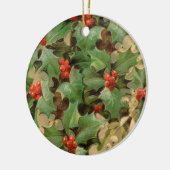 kerstcadeaupatroon — feestelijk design keramisch ornament (Links)