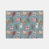 kerstcadeaupatroon fleece deken (Voorkant (Horizontaal))
