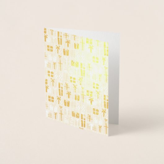 kerstcadeaupatroon folie kaarten (Voorkant)