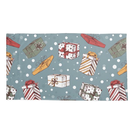 kerstcadeaupatroon kussensloop (Achterkant-Links)