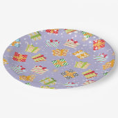 kerstcadeaupatroon papieren bordje (Gekanteld)