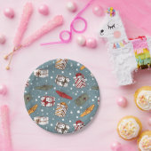 kerstcadeaupatroon papieren bordje (Feest)