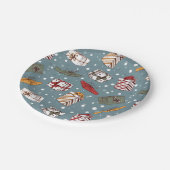 kerstcadeaupatroon papieren bordje (Gekanteld)
