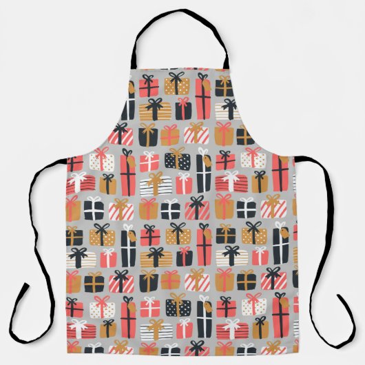 kerstcadeaupatroon schort (Voorkant)
