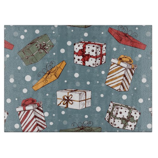 kerstcadeaupatroon snijplank (Voorkant)