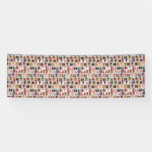 kerstcadeaupatroon spandoek (Horizontaal)