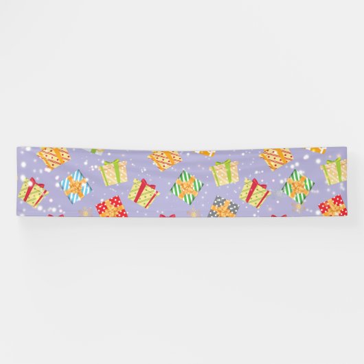 kerstcadeaupatroon spandoek (Horizontaal)
