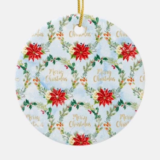 kerstcadeaupatroon voor decorta-kerstcadeaupatroon keramisch ornament (Voorkant)