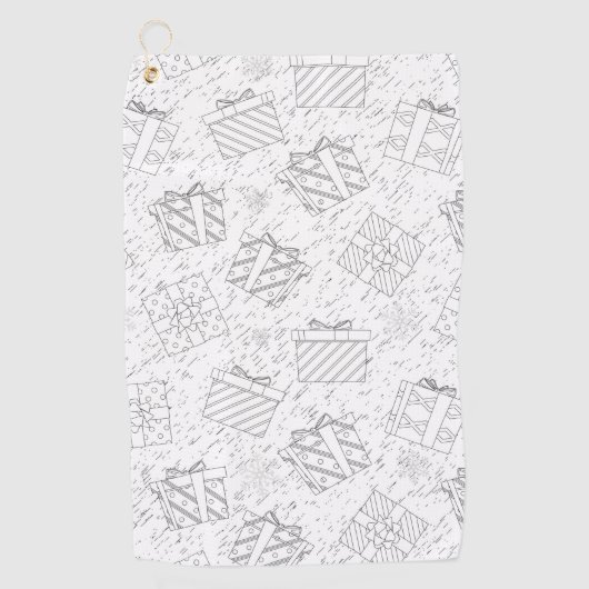 kerstcadeaus 3 golfhanddoek (Voorkant)