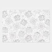 kerstcadeaus 3 inpakpapier vel (Voorkant 3)