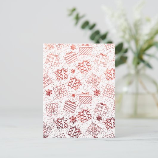 kerstcadeaus 5 briefkaart (Staand voorkant)