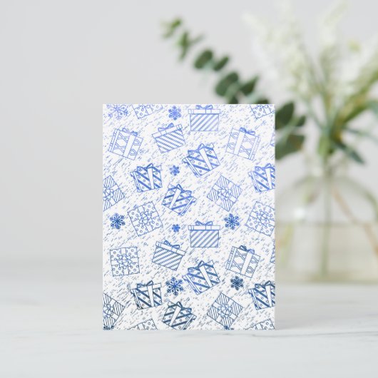 kerstcadeaus 6 briefkaart (Staand voorkant)