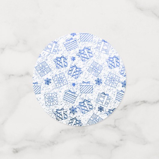 kerstcadeaus 6 confetti (Kleine voorkant)