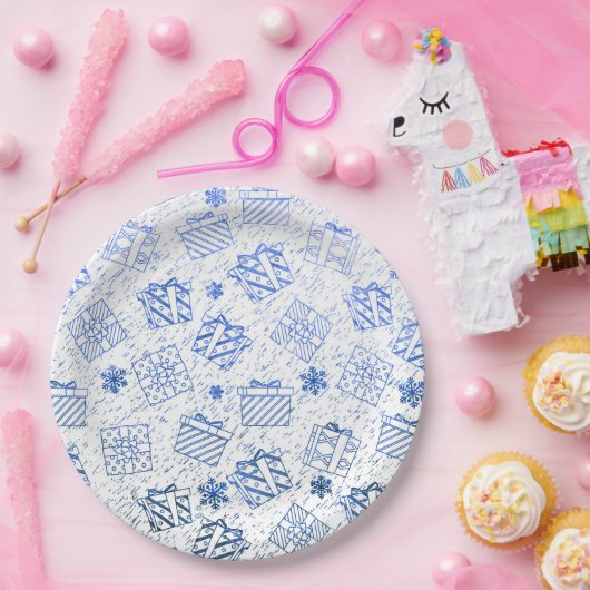 kerstcadeaus 6 papieren bordje (Feest)