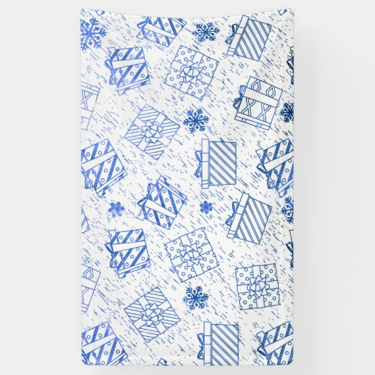 kerstcadeaus 6 spandoek (Verticaal)