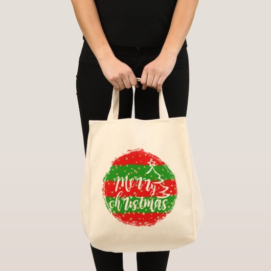 kerstcadeaus | Aangepaste kerstboom Tote Bag (Voorkant (product))