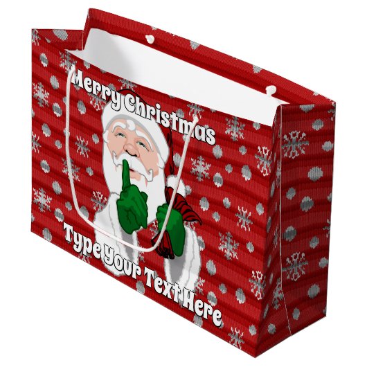 kerstcadeaus Aangepaste kerstcadeautassen Groot Cadeauzakje (Voorkant Gekanteld)