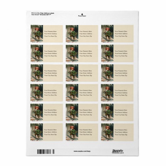 kerstcadeaus  adreslabel etiket (Full Sheet)