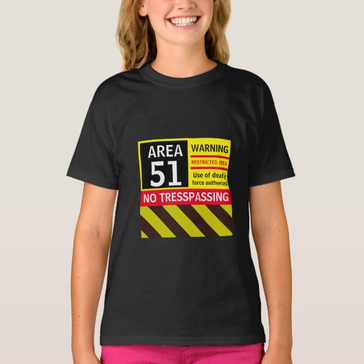 Kerstcadeaus Alien Novelty AREA 51 T-shirt (Voorkant)