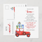 Kerstcadeaus Auto We hebben verhuisd vakantie verh Briefkaart (Voorkant / Achterkant)