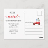 Kerstcadeaus Auto We hebben verhuisd vakantie verh Briefkaart (Achterkant)
