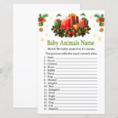 Kerstcadeaus Baby Dieren Naam Game (Voorkant / Achterkant)