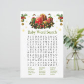 Kerstcadeaus Baby shower Word Search Game (Staand voorkant)