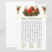 Kerstcadeaus Baby shower Word Search Game (Voorkant / Achterkant)