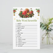 Kerstcadeaus Baby-woordscramble (Staand voorkant)