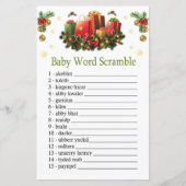 Kerstcadeaus Baby-woordscramble (Voorkant)