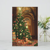 kerstcadeaus briefpapier (Staand voorkant)