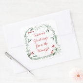 kerstcadeaus, cadeaubonnen, Labels, feestdag Vierkante Sticker (Envelop)