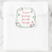 kerstcadeaus, cadeaubonnen, Labels, feestdag Vierkante Sticker (Tas)