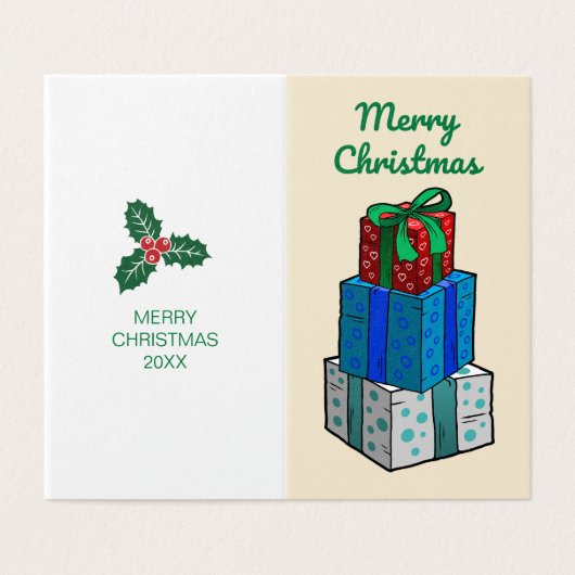 Kerstcadeaus & Cadeaus Kaart (Buitenkant ongevouwen)