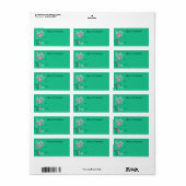 kerstcadeaus Candy Cane Green Etiket (Full Sheet)