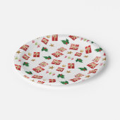 Kerstcadeaus Candy Canes Sterren Holly Papieren Bordje (Gekanteld)