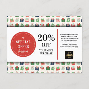 Kerstcadeaus Custom Coupon Korting Briefkaart