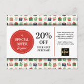Kerstcadeaus Custom Coupon Korting Briefkaart (Voorkant)