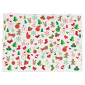 kerstcadeaus Cute kerstsymbolen XMAS Groot Cadeauzakje (Achterkant)