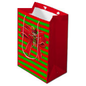 kerstcadeaus Elf Medium Cadeauzakje (Voorkant Gekanteld)