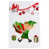 kerstcadeaus Elf Medium Cadeauzakje (Voorkant)
