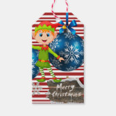 kerstcadeaus Elf Stripe Cadeaulabel (Voorkant)