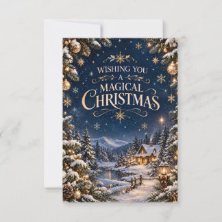 Kerstcadeaus en feestelijke vieringen. bedankkaart