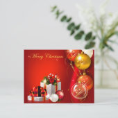 Kerstcadeaus en Ornamenten Feestdagenkaart (Staand voorkant)