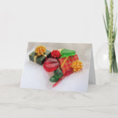 Kerstcadeaus en zeeglas kaart (Voorkant)