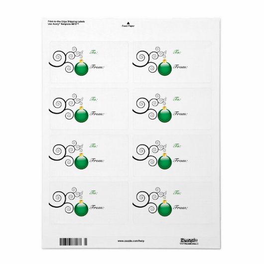 kerstcadeaus etiket (Full Sheet)