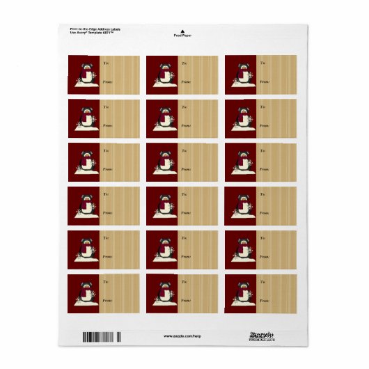 kerstcadeaus etiket (Full Sheet)