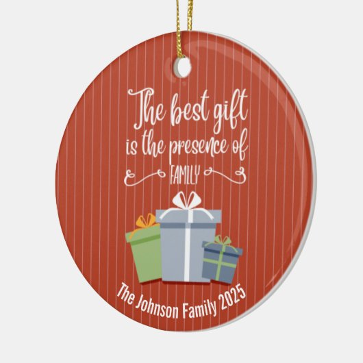 kerstcadeaus feestdag monogram keramisch ornament (Links)